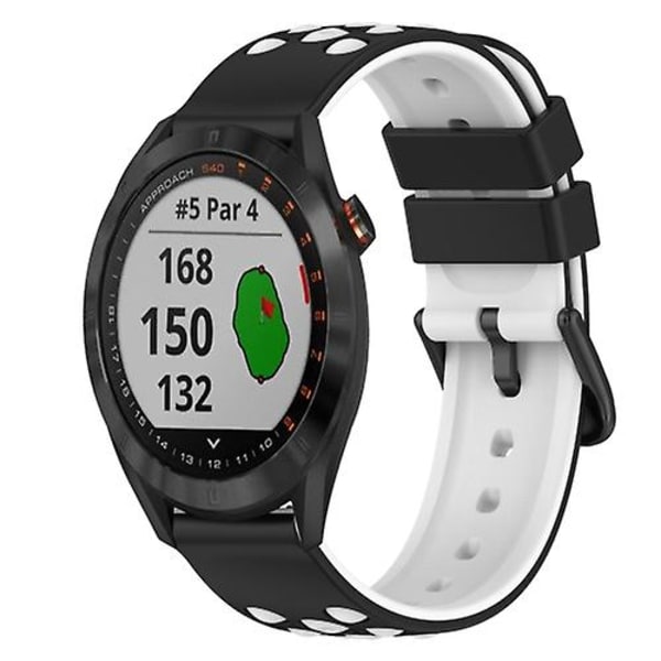 För Garmin Approach S40 20mm Tvåfärgad watch Pink-White