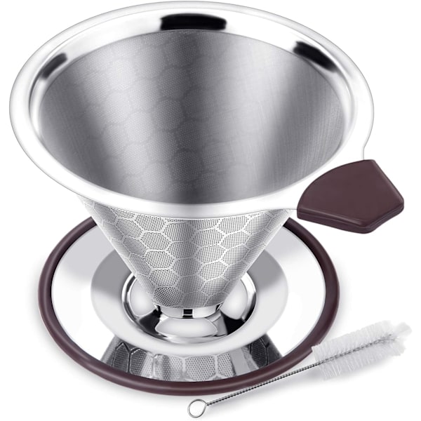 Rustfritt Stål Gjenbrukbar Kaffe Drypper for Håndbrygget Kaffe