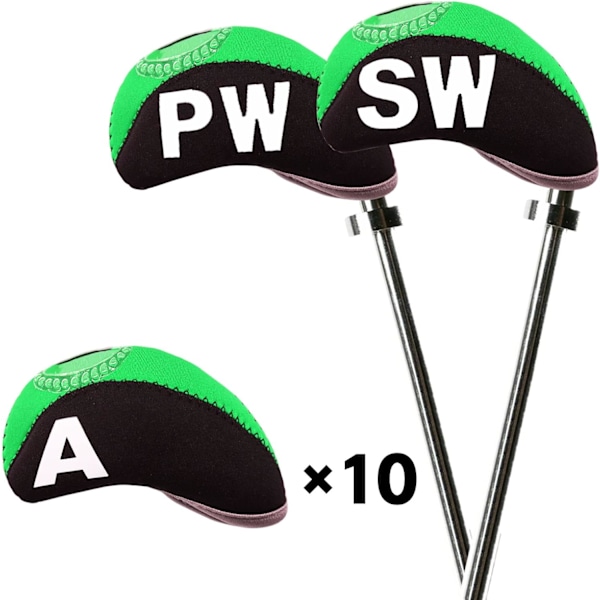 Golfklubba Järn Huvudskydd Set - 10 Pack