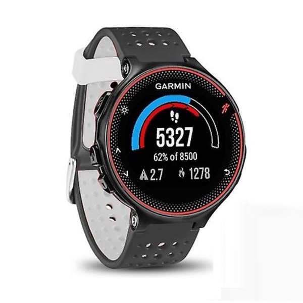 Til Garmin Forerunner 235 tofarvet urrem Black White