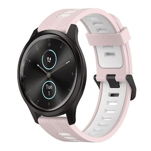 Garmin Vivomove 20 mm pystykuvioinen kaksivärinen watch Pink-White