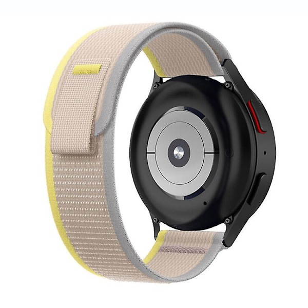 Til Garmin Venu 2 Plus / Sq 2 20 mm Universal Loop Nylon urrem Beige White