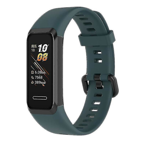 Ersättning Justerbart Silikon Armband För Huawei Watch 4 (ads-b29) Olive Green