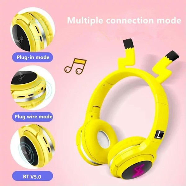 Aito langaton Bluetooth-kuulokkeet Lapset Bluetooth-kuulokkeet Piirretty langattomat kuulokkeet