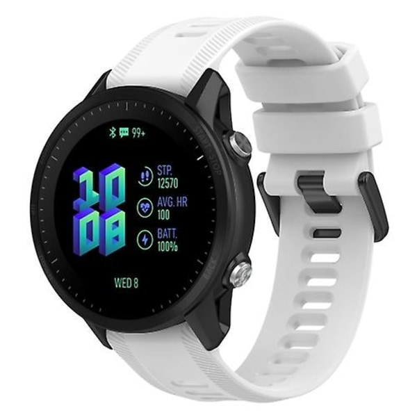 Til Garmin Forerunner 955 22mm Silikone Twill urbånd White