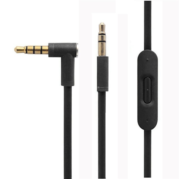 Lämplig för Beats Solo/Solo HD/Solo2/Solo3/Mixr/studio2/studio3/ pro hörlurskabel 3,5 mm till 3,5 mm ersättningskabel för hörlurar black