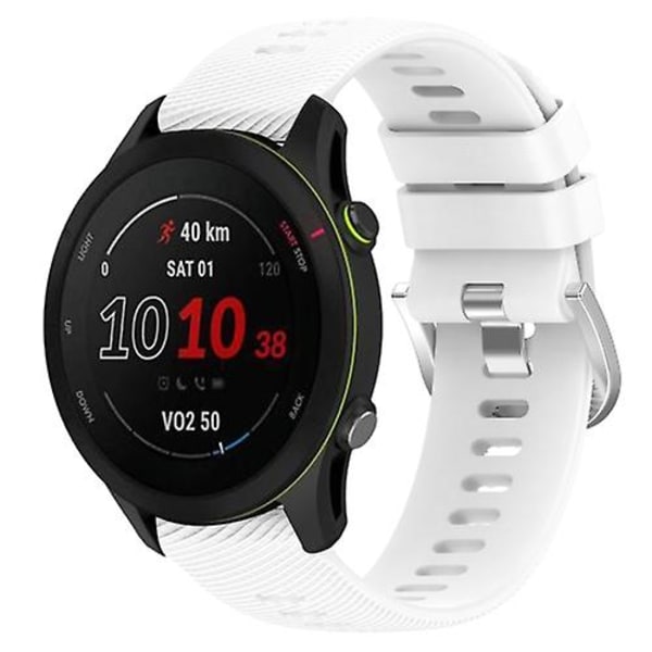 For Garminactive S 18 mm ensfarget silikonklokkerem White