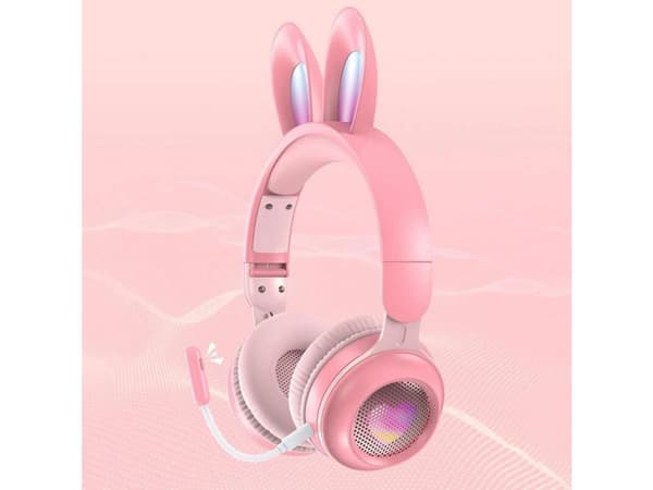 Barnehodetelefoner Rosa Kaninører