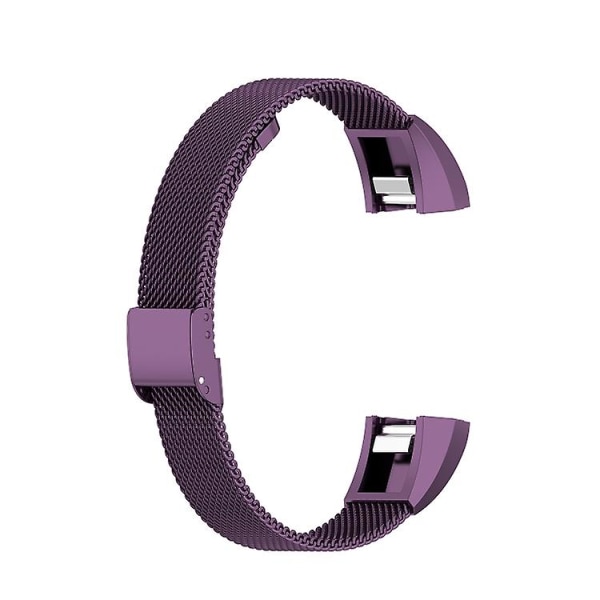 Fitbit Alta / Alta Hr / Ace Watch painike Mesh Metallinen Vaihtohihna Rannekello Dark Purple