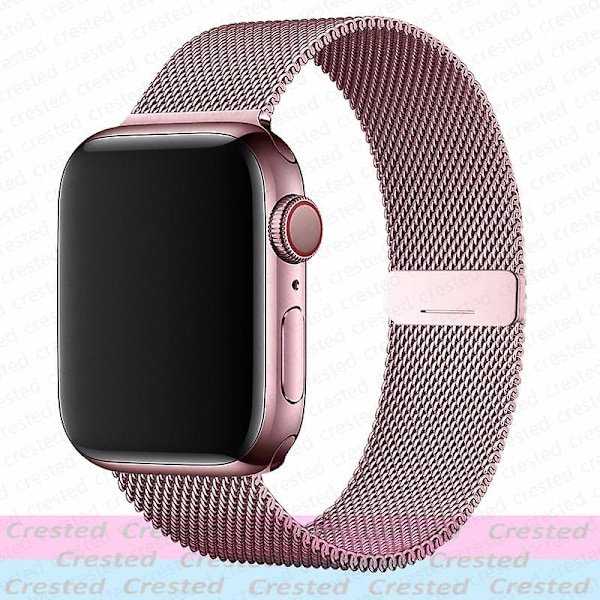 Milanese silmukkahihna Apple Watch Ultra Band 44mm 40mm 45mm 41mm 49mm 42mm 38mm 44mm Correa rannekoru Iwatch Series 3 6 Se 7 8 pink gold 42mm 44mm 45mm 49mm
