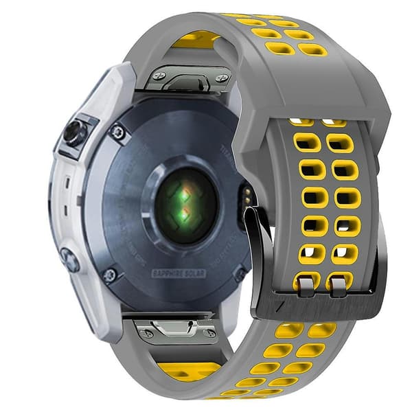 Silikoniranneke Garmin Fenix 7 22mm e Grey Yellow