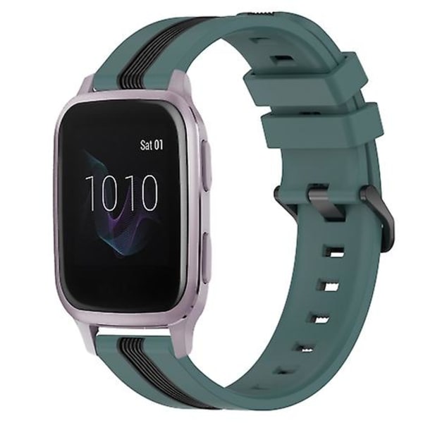 För Garmin Venu Sq 20 mm vertikalt tvåfärgs watch Green-Black