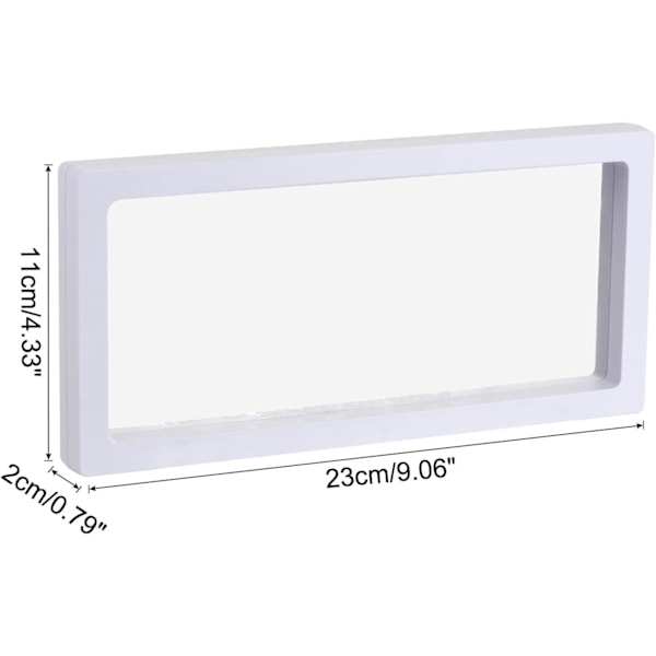 Flytende Ramme Display Stativ 3D Boks white