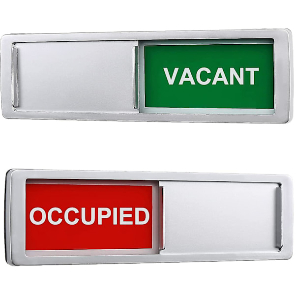 Avaa suljettu kyltti, avoimet kyltit Yksityisyyden liukuoven kyltin ilmaisin Silver-vacant occupied sign
