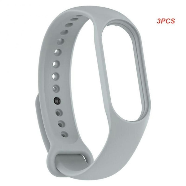 Ny 2/3/5 stk. klokkestropp for Xiaomi Mi 7 håndledd silikonarmbånd håndleddsstropper treningsklokkestropp smartwatch-tilbehør 07 3pcs3089
