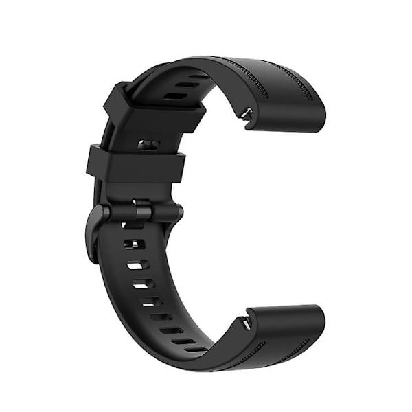 Til Garmin Fenix ​​6s 20mm Quick Release Official Texture Armbåndsurrem med plastikknap Black