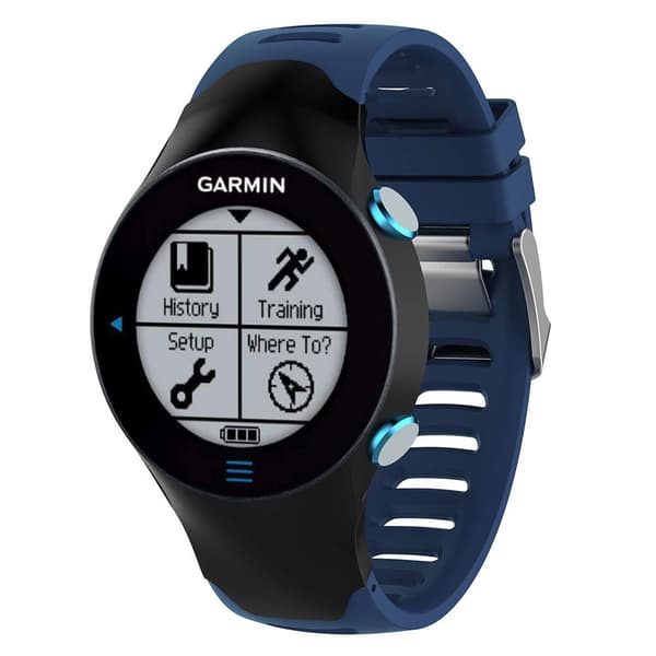 Rem for Garmin Forerunner 610 Pustende silikonrem (Midnattsblå)