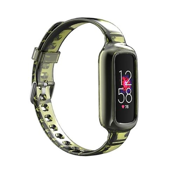 Til Fitbit Luxe Silikone integreret urrem Yellow
