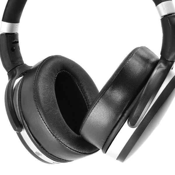 Kuulokkeiden tyyny Sennheiser Hd 4.50bt, 4.50btnc, Hd 4.40bt Bluetooth kuulokkeille Lambskin Leather Black