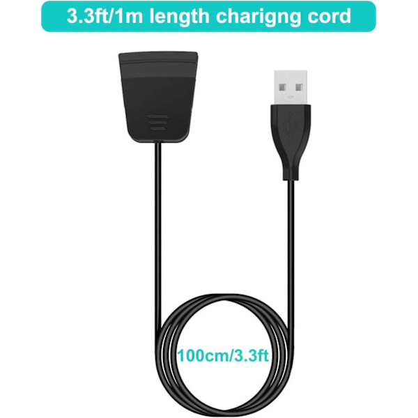 Lader for Fitbit Alta Hr, erstatnings-USB-ladekabel, kabelklips kompatibel med Fitbit Alta Hr