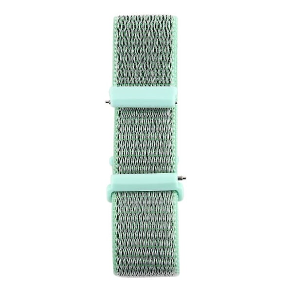 Til Fitbit Versa / Versa 2 Nylon urbånd med krog og løkke Green Gray