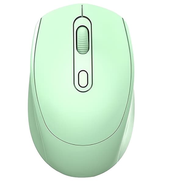 2.4G trådløs ergonomisk lydløs mus 1600dpi grøn