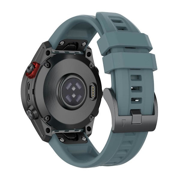 22mm Hurtigutløselig Silikonrem for Garmin Fenix 7 Navy Blue