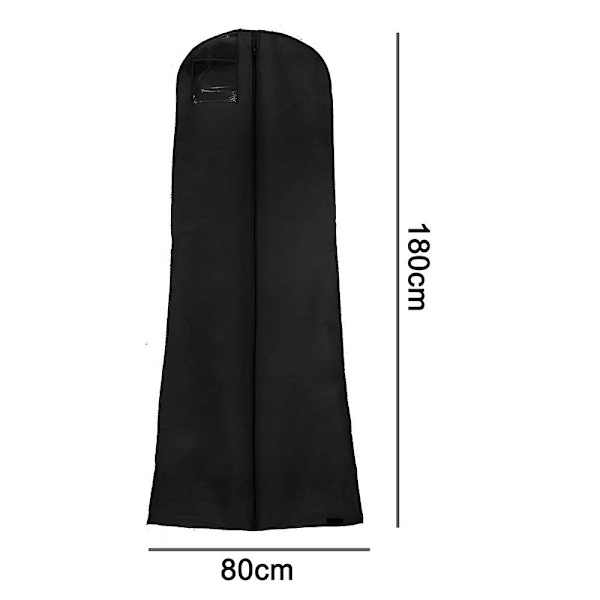 Store klesposer 180x80x22cm Saver Støvtett Brudekjolepose Black