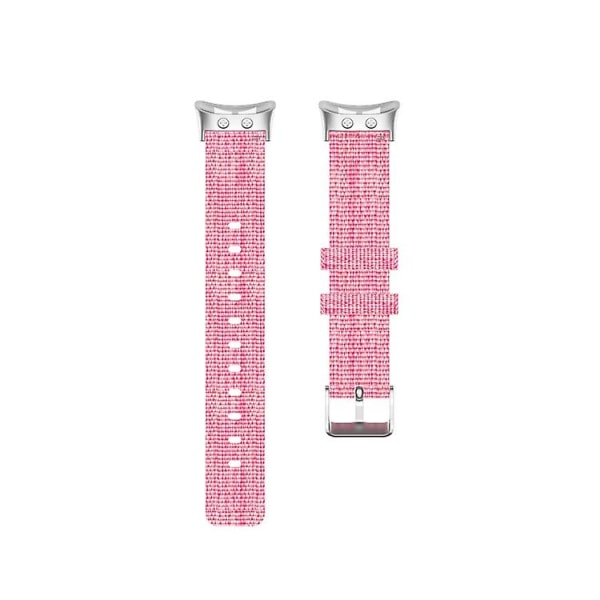 For Garmin Forerunner 45 / 45s / Swim 2 Universal Nylon Canvas Watch Band Pink