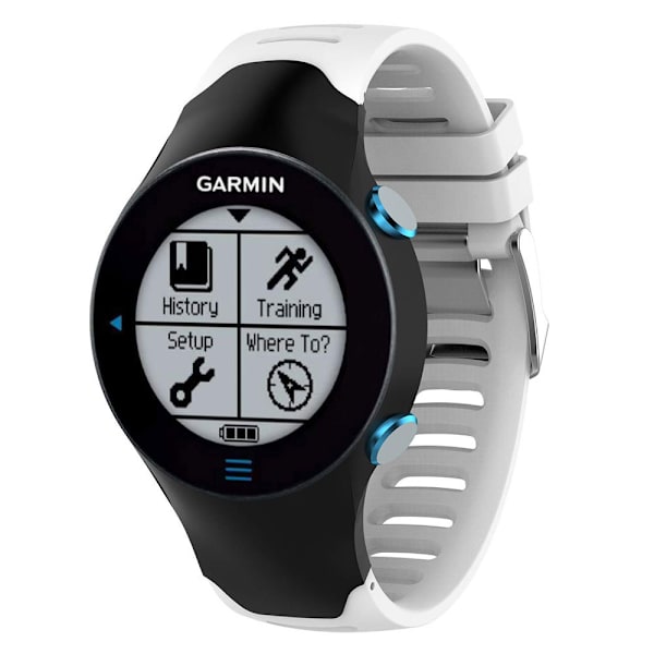 Rem til Garmin Forerunner 610 Åndbar silikonerem (hvid)