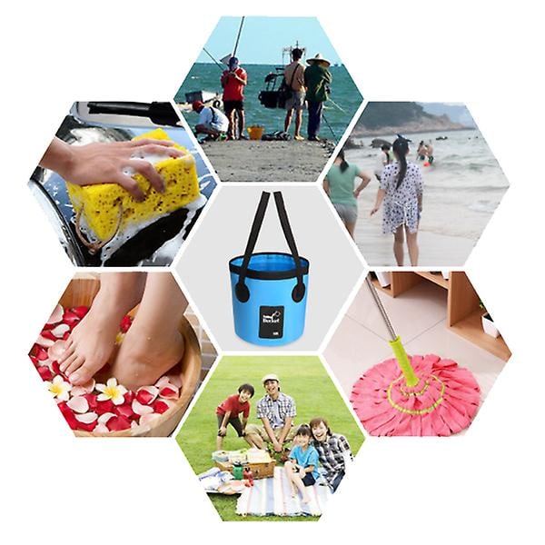 Sammenklappelig Camping Spand, Sammenklappelig Vask, Vaskespand, Vask, Camping Vandspand, Taskebeholder, Bilfiskeri Vandring Pink