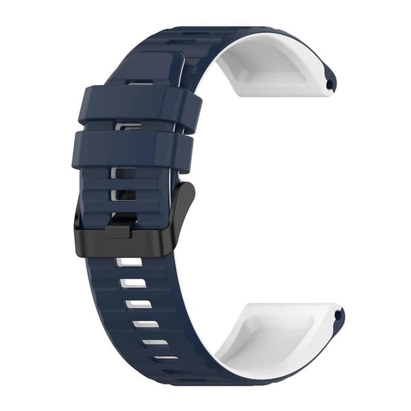 Silikoneur til Garmin Fenix 7 22mm Midnight Blue White