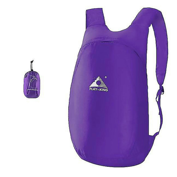 18L Ultralekea ulkoilureppu, vedenpitävä, taitettava reppu Shznv purple