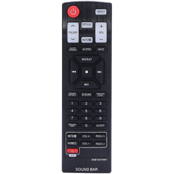 Fjernkontroll Akb73575401 for Lg Sound Bar Nb2430a Nb4540 Nb5540a Nb5541