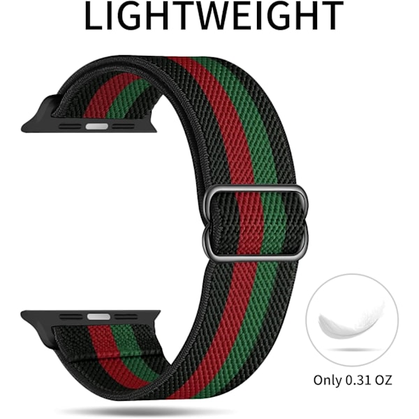 Elastisk Solo Loop-reim kompatibel med Apple Watch-reimer 25 42mm/44mm/45mm