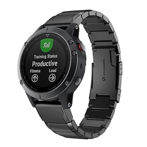 Hurtig demontering af stålurrem til Garmin Fenix ​​5s 20mm Black