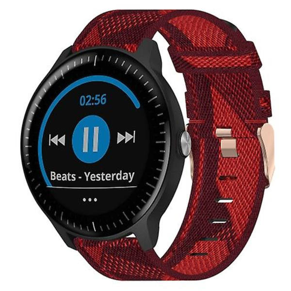 Garmin Vivoactive3 Music 20 mm nylon kudottu watch Red