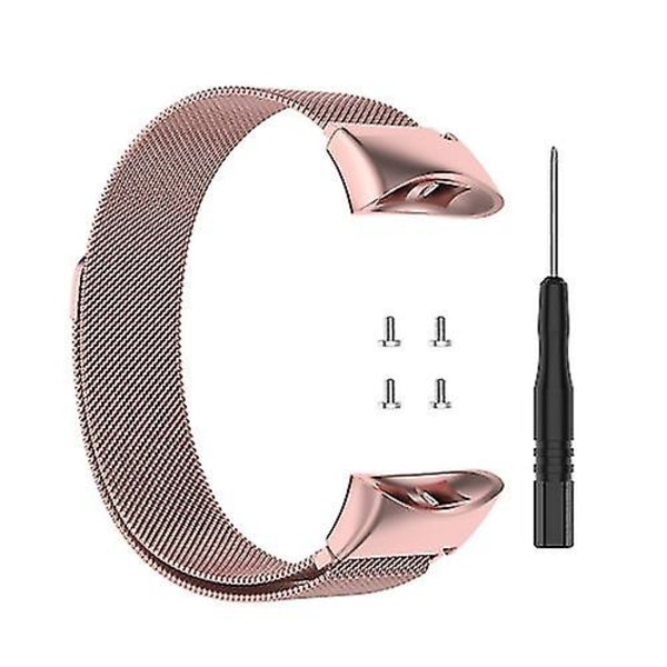 Til Garmin Forerunner 45 / 45s / Swim 2 Milanese erstatningsarmbåndsurrem Rose Pink