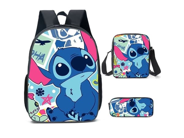 Stitch Tredelt Student Ryggsekk25