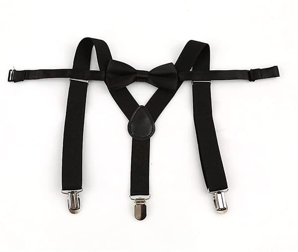 Barn Gutter Jenter Seler Elastisk Justerbar Seler Clip-on Med sløyfesett
