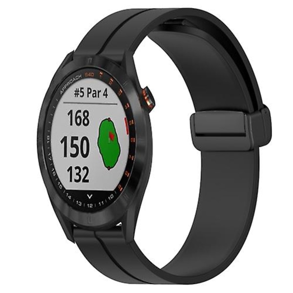 Garmin Approach S40 20 mm yksivärinen magneettilukko watch ranneke Black