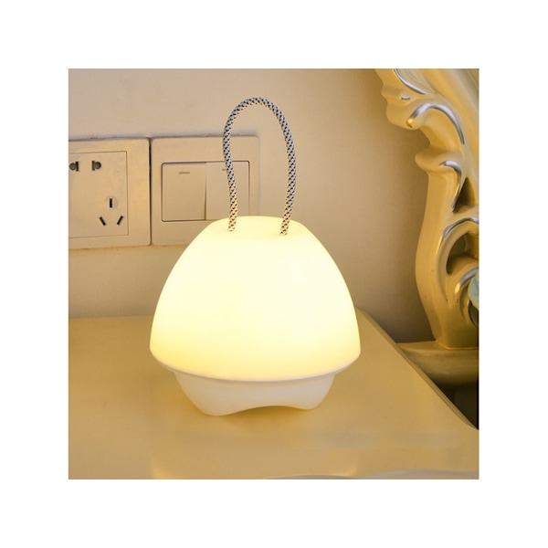 USB-ladbare LED nattlampe, gul/hvit -
