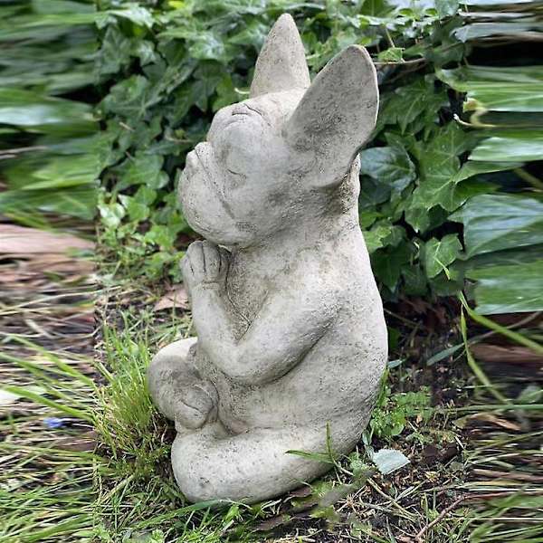 Hage dekorasjon Statue Meditasjon Bulldog