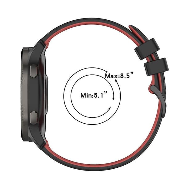 För Garmin Forerunner 245 20mm Rutigt tvåfärgat watch White-Black