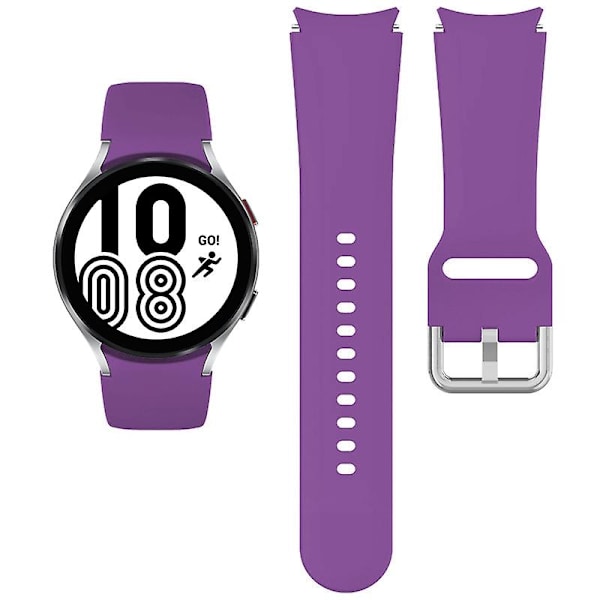Silikonrem for Samsung Galaxy Watch 5/4 44mm 40mm Galaxy4 Classic 46mm 42mm Sportklokkereim Armbånd Galaxy Watch 5 Pro 45mm purple watch 4 classic 46mm