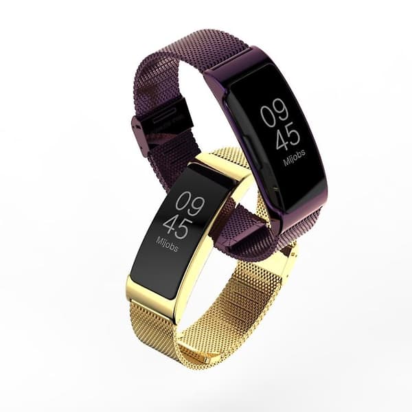 For Fitbit Inspire Hr Mijobs Milan Buckle klokkerem i rustfritt stål Blue