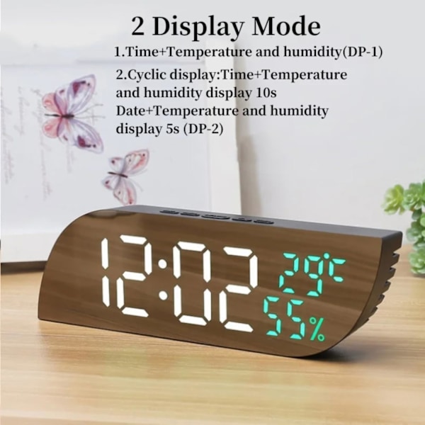 Herätyskello Digitaalinen Herätyskello Pöytäkello 12/24H Yökello