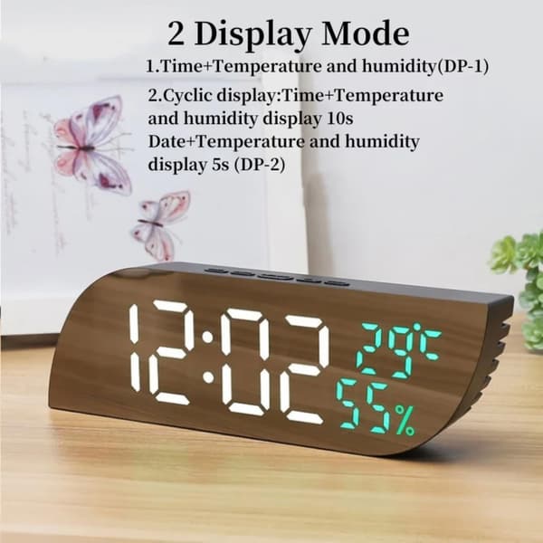 Väckarklocka Digital Väckarklocka Bordsklocka 12/24H Nattklocka