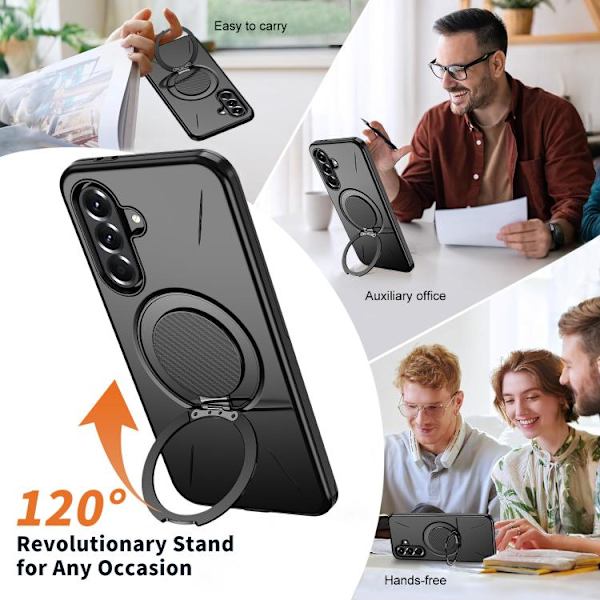 Etui til Samsung Galaxy A37 5G Støtsikkert med magnetisk roterbart stativ (rød)
