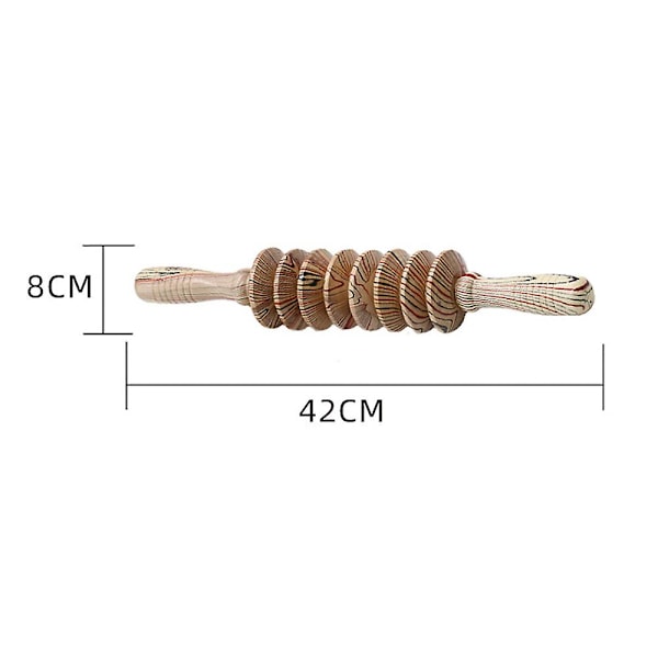 Træhåndholdt Massagevalse Triggerpunkt Muskelafspænding Massager